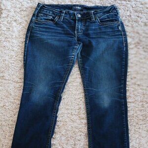 Silver Suki Women's Jeans Straight Leg Size 10 Stretch (W31/L30)